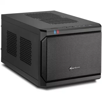 Sharkoon QB One Melns - Midi/Minitower ITX, Mini-ITX 3,5 - PC-/Server barošanas bloka dzesētājs - USB, USB 2.0, USB 3.0