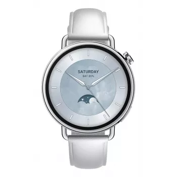 Xiaomi Watch S4 41 mm, balts, ādas siksniņa