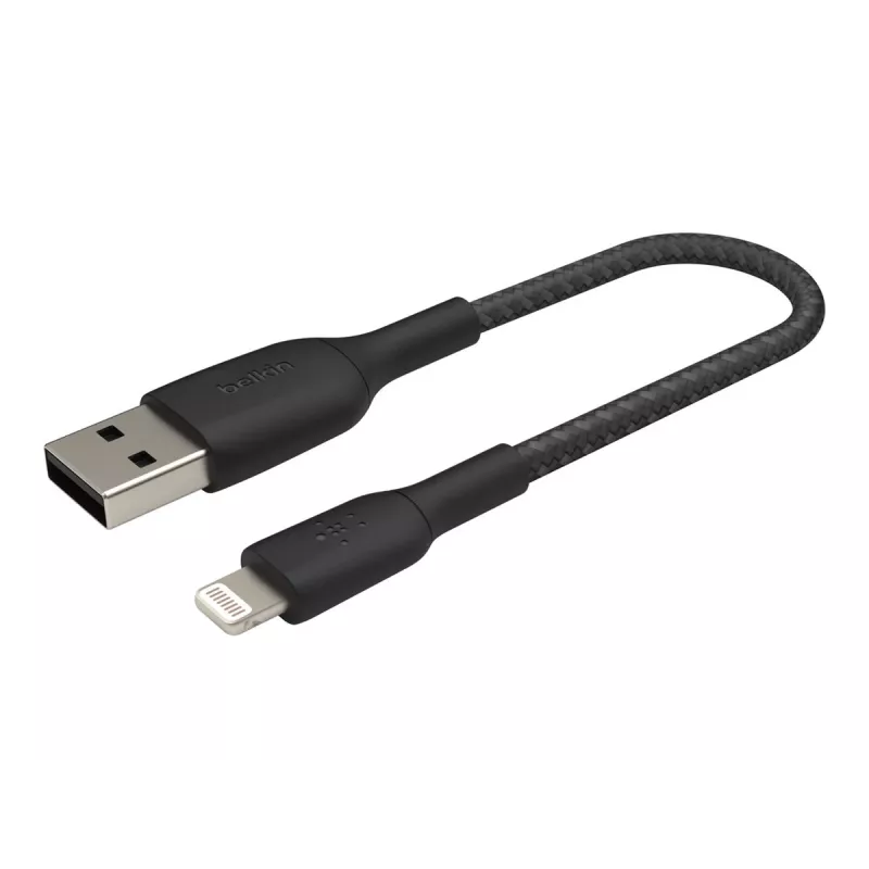 Pīts USB–Lightning kabelis 15 cm melns