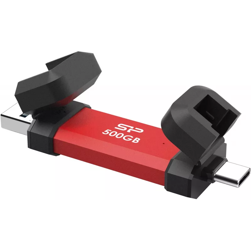 Pārnēsājams SSD Silicon Power DS72 500 GB, USB-C/USB-A 3.2 Gen 2