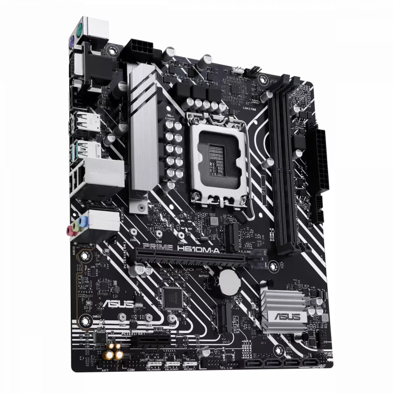 ASUS PRIME H610M-A R2.0 | Procesoru saime Intel | Procesora ligzda LGA1700 | Atbalstītie cieto disku interfeisi M.2, SATA | SATA savienotāju skaits 4