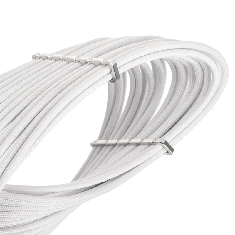 PCIe 6-pin pagarinātāja kabelis BITFENIX Alchemy 45 cm ar baltu apvalku