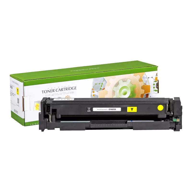 STATIC Tonera kasetne, saderīga ar HP CF402X dzeltenu, augstas ietilpības, saderīga, 2300 lpp.