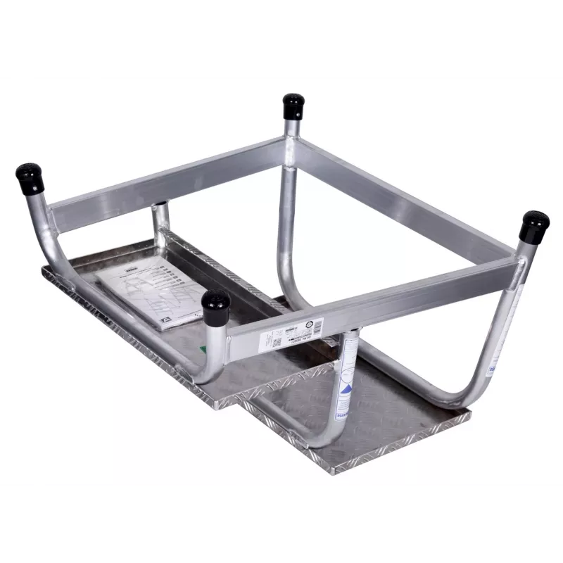 Pakāpienu ķeblītis Krause 805027, alumīnija, 2 pakāpieni, maksimālā slodze 150 kg, garums 680 mm, augstums 41 cm