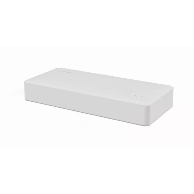 Nepārvaldāms slēdzis GEMBIRD NSW-G8-01 — 8× Gigabit Ethernet (10/100/1000), Balts, līdzstrāva 5 V