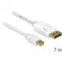 DisplayPort kabelis DeLOCK 83485 Mini DisplayPort 7 m Balts