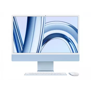 iMac 24 collas: M4 10/10, 16 GB, 512 GB SSD - zils