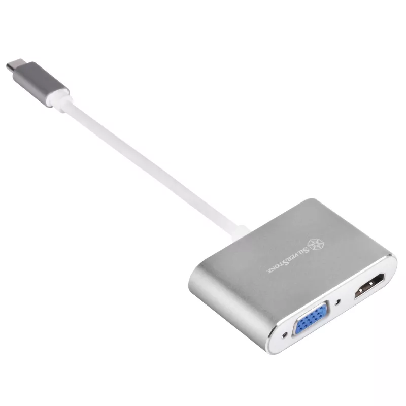 Ārējais video adapteris SILVERSTONE EP16 USB-C 3.1 ar HDMI un VGA izejām
