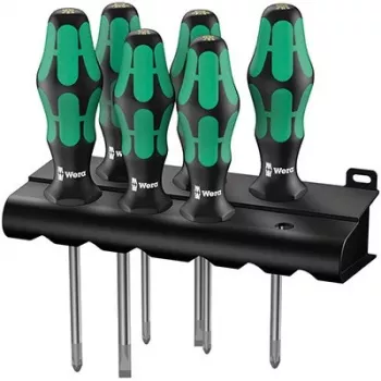 Wera 335/350/355/6 Kraftform Plus komplekts standarta skrūvgrieži