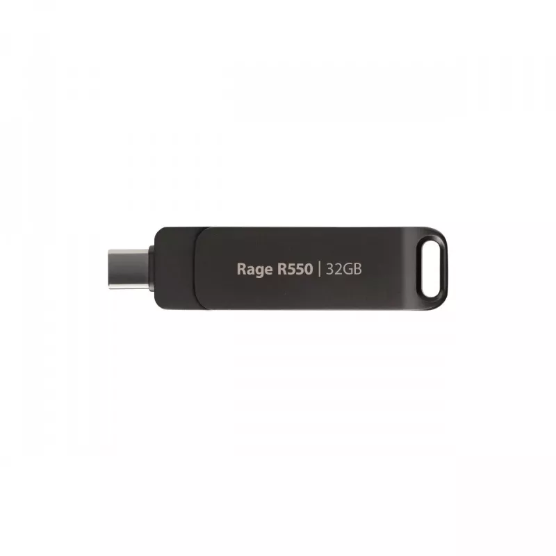 Zibatmiņa PATRIOT Rage R550 32GB 100 MB/S USB A+C grozāms dizains (PE32GR550DSAD) Melna