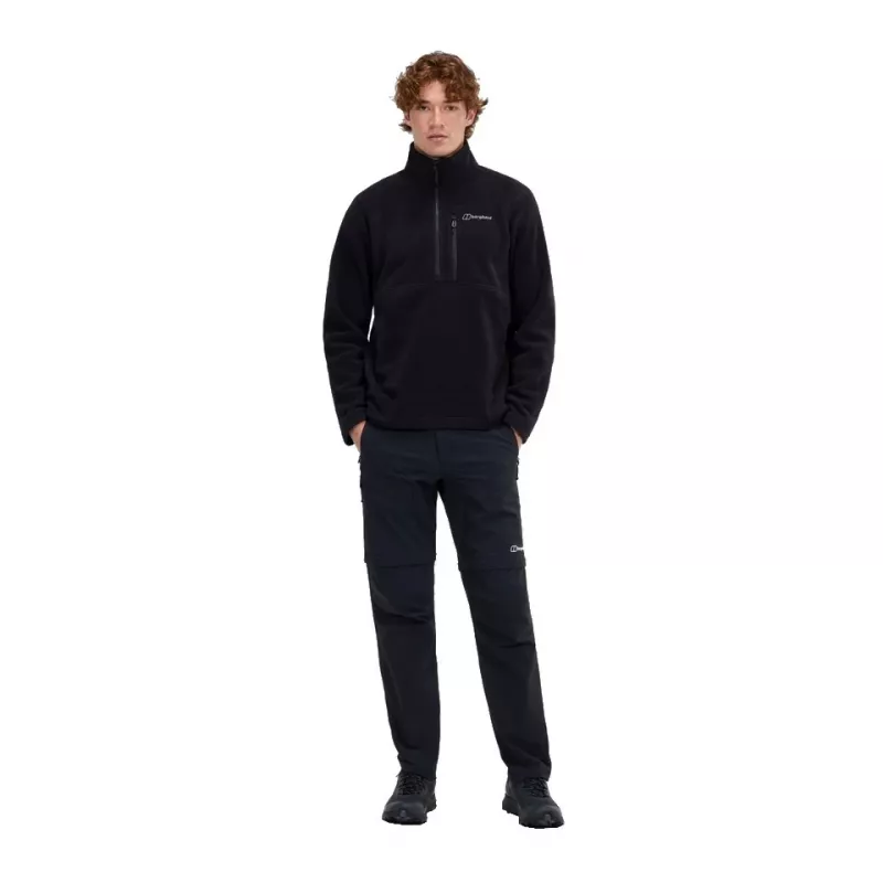 BERGHAUS Prism Half Zip Polartec® Fleece - vīriešu flīsa džemperis, L izmērs (melns)