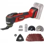 Multi-tool EINHELL TP-MG 18 Li BL Solo — 18V Li‑Ion, slīpēšanai, pulēšanai, zāģēšanai, 1,08 kg, melns/sarkans