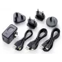 Barošanas adapteris Tascam PS-P520U, iekštelpu universāls 100–240V līdz 5V 2A, koaksiālais/Micro-USB/USB-C, melns