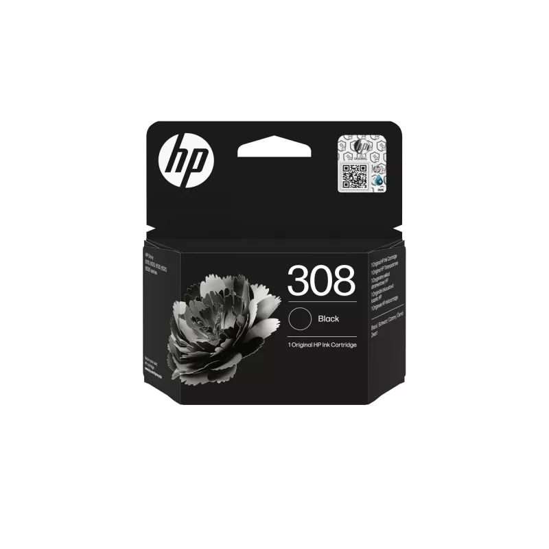 HP 308 Melns Oriģinālā Tintes Kasetne