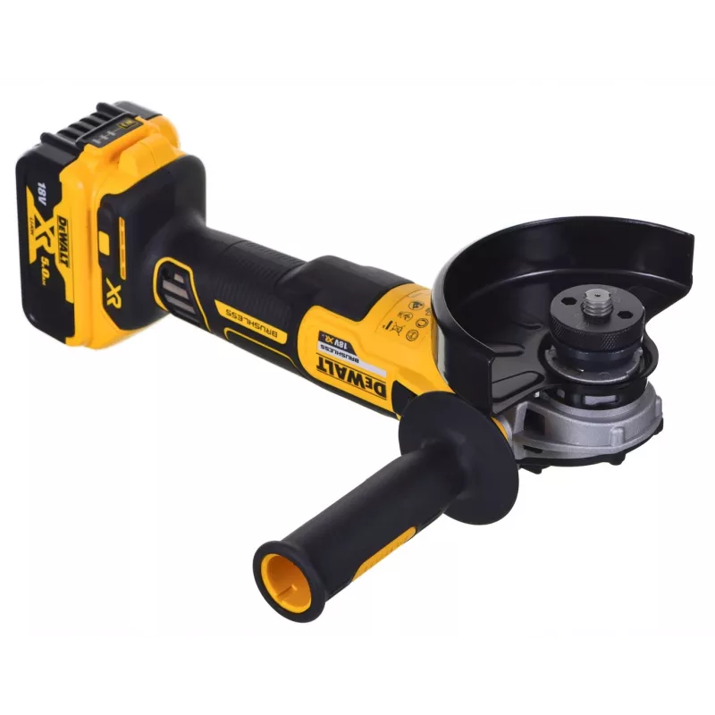 Elektroinstrumentu komplekts DeWALT DCK2080P2T-QW — 18V Li‑Ion 5Ah (2x), leņķa slīpmašīna DCG405, urbjmāšīna/skrūvgriezis, M14 slīpēšanas diska vītne, pārnēsāšanas kaste