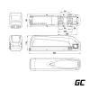 baterija zaļa Cell EBIKEGCF02 48V 13000mAh Lithium-Ion