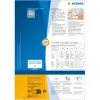 Izturīgas etiķetes HERMA A4 52,5x93,5 mm balts papīrs bezlīmes 1200 gab.