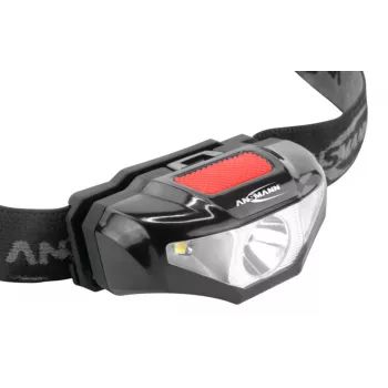 Ansmann HD70B - galvas lukturītis - melns - ABS - plastmasa - IP44 - LED - 1 lampa