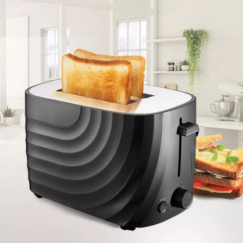 Toaster Maestro MR-706-Melns, melns kompakts 2-šķēlīšu tosteris