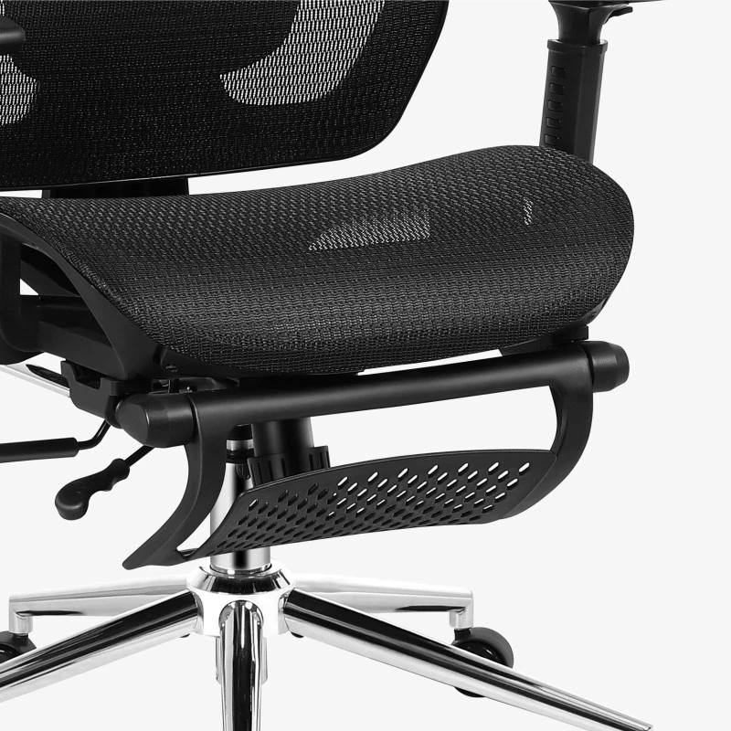 Grozais krēsls mark adler MA-EXPERT 5.7 — ergonomisks tīklveida biroja krēsls, regulējams augstums, galvas balsts, roku balsti, kāju balsts, melns