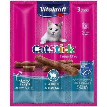 Kaķu gardumi Vitakraft CatStick 31218 ar liellopu, cūku, mājputnu gaļu 18 g paciņa, 3 gab., bez graudiem, bez cukura