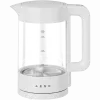 Elektriskā tējkanna, balta, 220-240V, 1850-2200W, 1,7L, siltuma uzturēšana 30 min, 40,60,80,90,100, vadības panelis rokturī