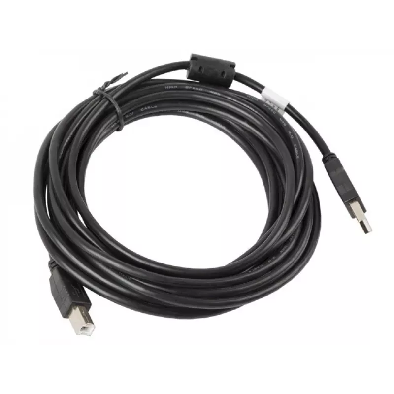 Lanberg CA-USBA-11CC-0050-BK USB kabelis 5 m 2.0 USB B melns (CA-USBA-11CC-0050-BK)