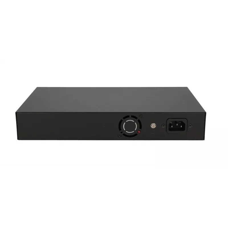 Switch Extralink VIRTUS V3 Unmanaged L2 16x Fast Ethernet (10/100) PoE 1U Melns