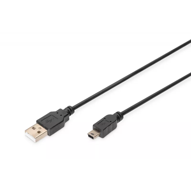 Savienojuma kabelis USB A / miniUSB B M/M 1 m melns