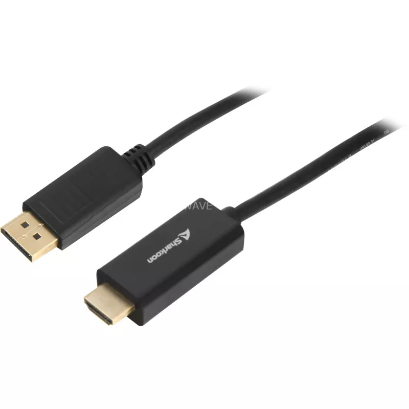 Sharkoon SHA Displayport 1.2 to HDMI 4K bk 3.0m ACTIVE 4Kx2K 60hz
