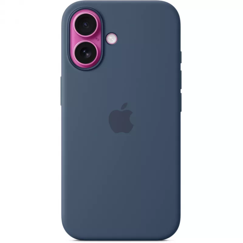 Silikona maciņš Apple iPhone 16 MagSafe Denim vāciņš zils 6,1 colla