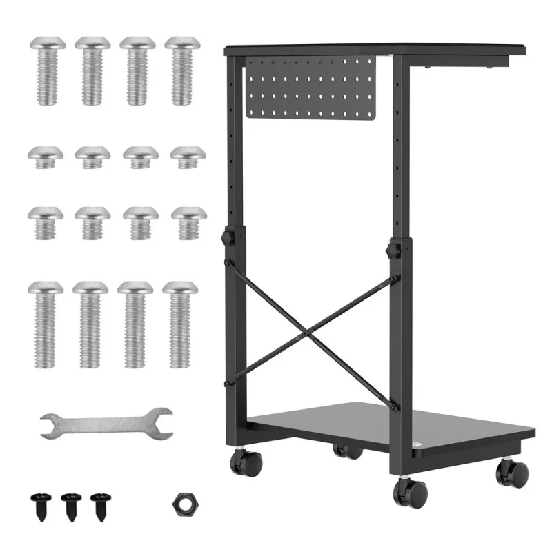 CPU ratiņu statīvs ar NanoRS plauktu, maks. 80 kg, regulējams augstums 550–850 mm, RS430