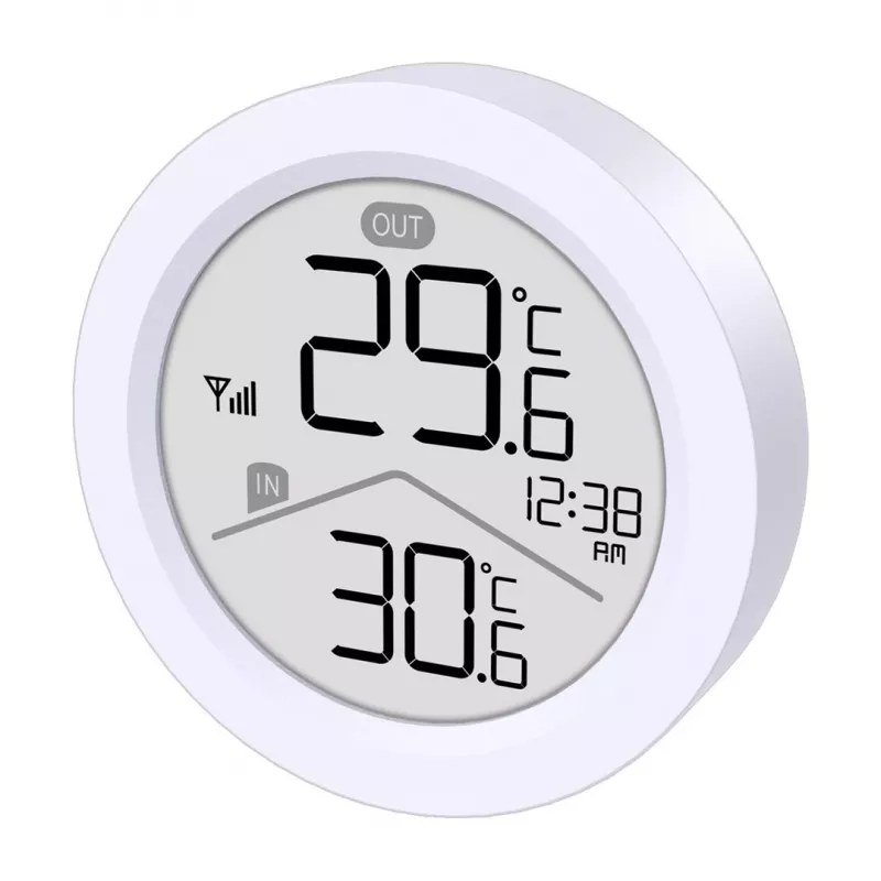 GreenBlue bezvadu laikapstākļu stacija, IEKŠĀ/ĀRĀ temperatūra, pulkstenis, °C/°F izvēle, darbības rādiuss līdz 60 m, GB162
