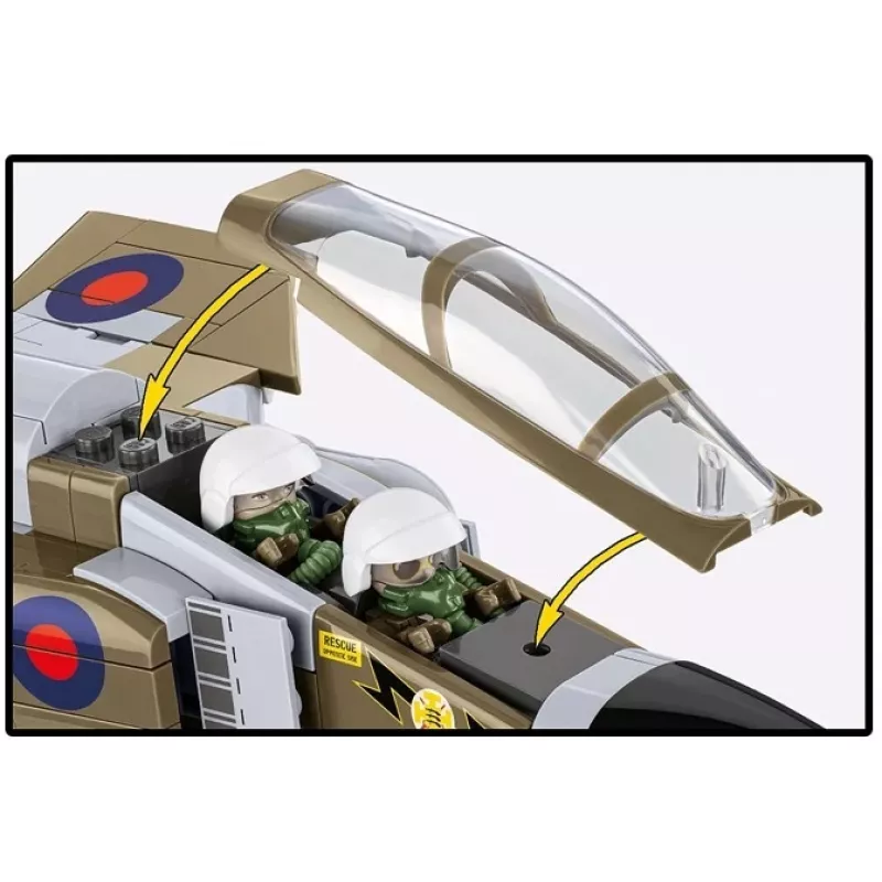 Cobi Blocks F-4M Phantom II militārā lidmašīnas modelis, 728 detaļu konstruktors