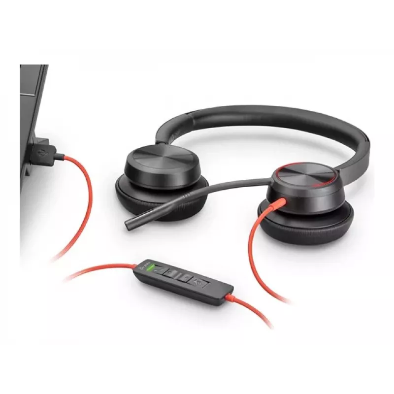 Austiņas POLY Melnswire C5220 vadu USB-C birojam zvanu centram