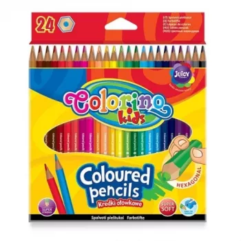 Colorino Kids sešstūrainais krāsainais zīmuļu komplekts 24 krāsas