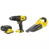 Bezvada instrumentu komplekts STANLEY SFMCK219D1-QW — 18V (20V nominālais) Li‑Ion, 2 Ah akumulators, DCD709 urbjmašīna/skrūvgriezis, 6-daļīgs komplekts ar lādētāju, maciņu, LED gaismu