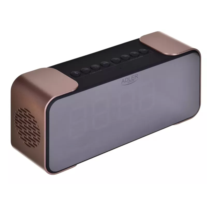 Digitālais modinātājpulkstenis Adler AD 1190CR — LED displejs, FM radio, Bluetooth, SD atskaņotājs, 2600 mAh baterija
