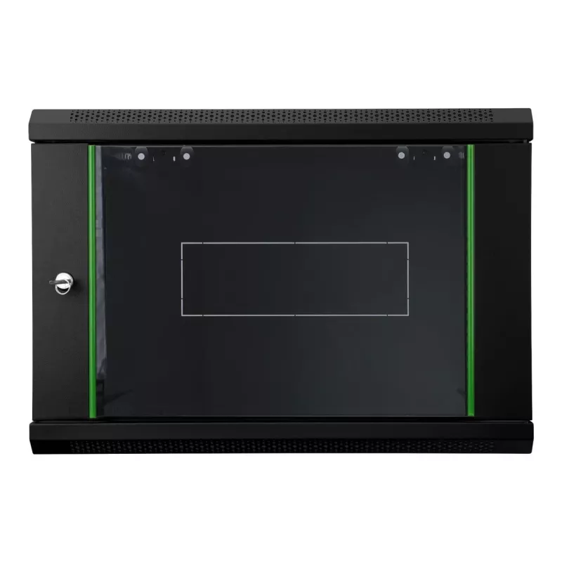 DIGITUS Dynamic Basic DN-19 16-U-EC-SW - skapis - tīkla skapis - piemērots montāžai pie sienas - melns, RAL 9005 - 12U - 48.3 cm (19)