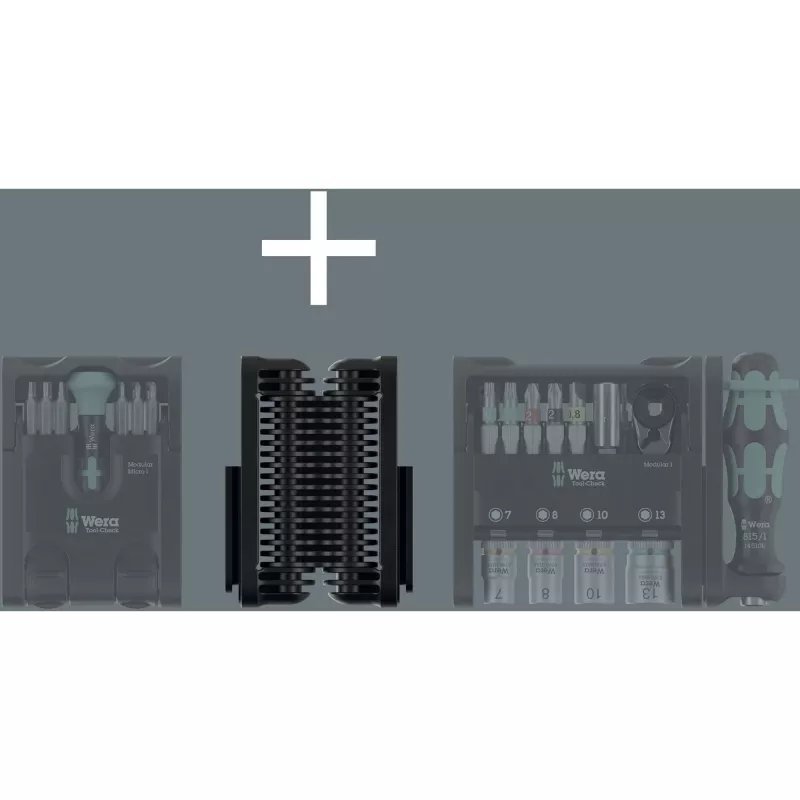 Skrūvgrieža uzgaļu komplekts Wera Tool-Check Modular SB6 7.5×91,0×22,0, modulāra glabāšana un uzgaļu izvēle