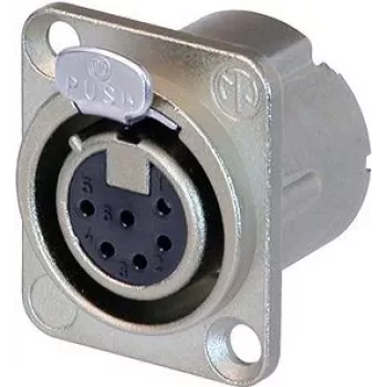 Neutrik NC6FD-LX - 26 mm - 34 mm - 31 mm - Sudrabaina - IEC 61076-2-103 - IEC 68-2-20 - UL 94 HB - IP40 (NC6FD-LX)