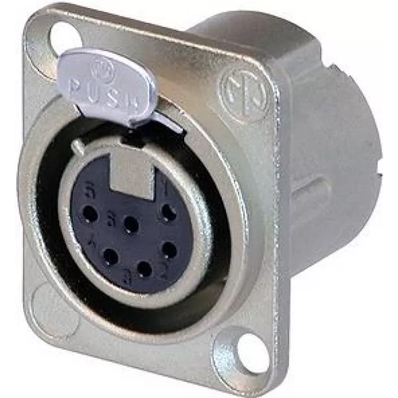 Neutrik NC6FD-LX - 26 mm - 34 mm - 31 mm - Sudrabaina - IEC 61076-2-103 - IEC 68-2-20 - UL 94 HB - IP40 (NC6FD-LX)