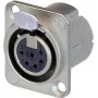 Neutrik NC6FD-LX - 26 mm - 34 mm - 31 mm - Sudrabaina - IEC 61076-2-103 - IEC 68-2-20 - UL 94 HB - IP40 (NC6FD-LX)