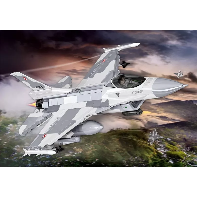 Konstruktoru komplekts Cobi F-16C Fighting Falcon — 463 detaļas, mēroga modeļa būvēšanas komplekts