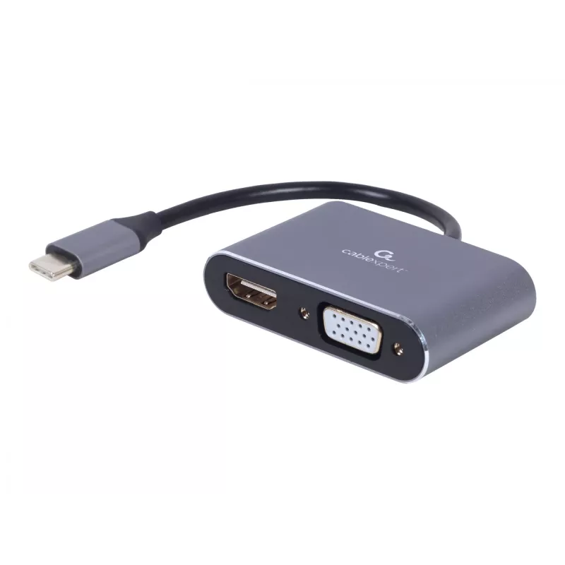 Cablexpert A-USB3C-HDMIVGA-01 USB grafikas adapteris pelēks