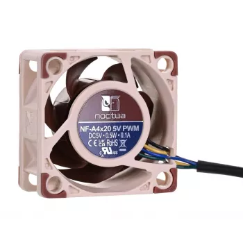 Noctua ventilators NF-A4X20 5V PWM — 40×20 mm, 5 V, 4-pin PWM, 1100–5000 apgr./min., 9,4 m³/h