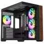 Vidēja torņa korpuss THERMALTAKE Midi Thermaltake S380 TG ARGB melns ar rūdītu stiklu un ARGB apgaismojumu