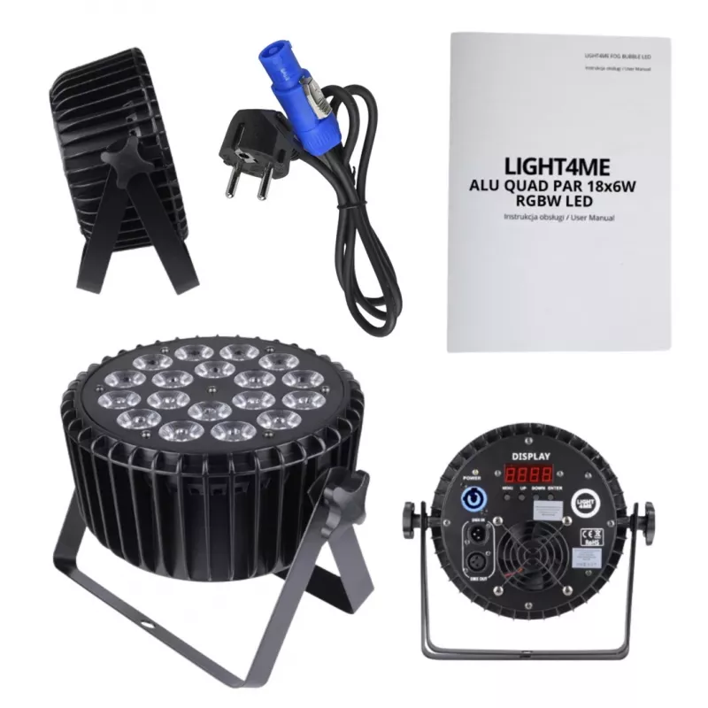 LIGHT4ME ALU QUAD PAR 18x6W RGBW - skatuves prožektors