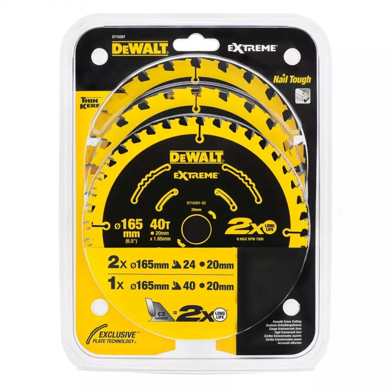 Apļveida zāģa asmens DeWALT DT10397-QZ 3 gab.