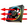 Korpusa ventilators MODECOM VOLCANO LOOP 120 ARGB Reverse Fan Melns 120 mm PWM 400–1400 RPM ARGB galvene